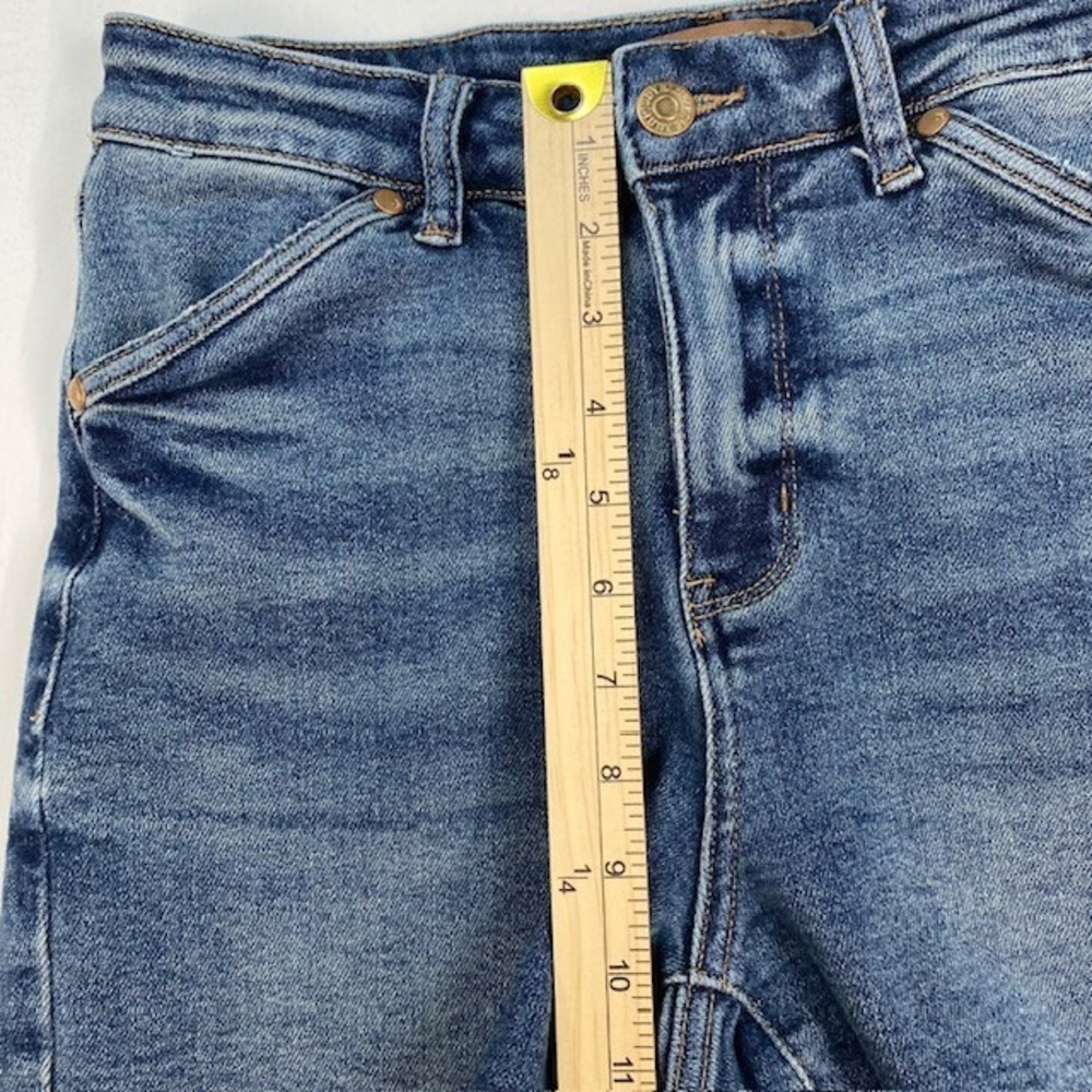 Judy Blue High Rise Medium Wash Raw Hem Denim Shorts JB150301 MD-CO Women Size M - Picture 6 of 10